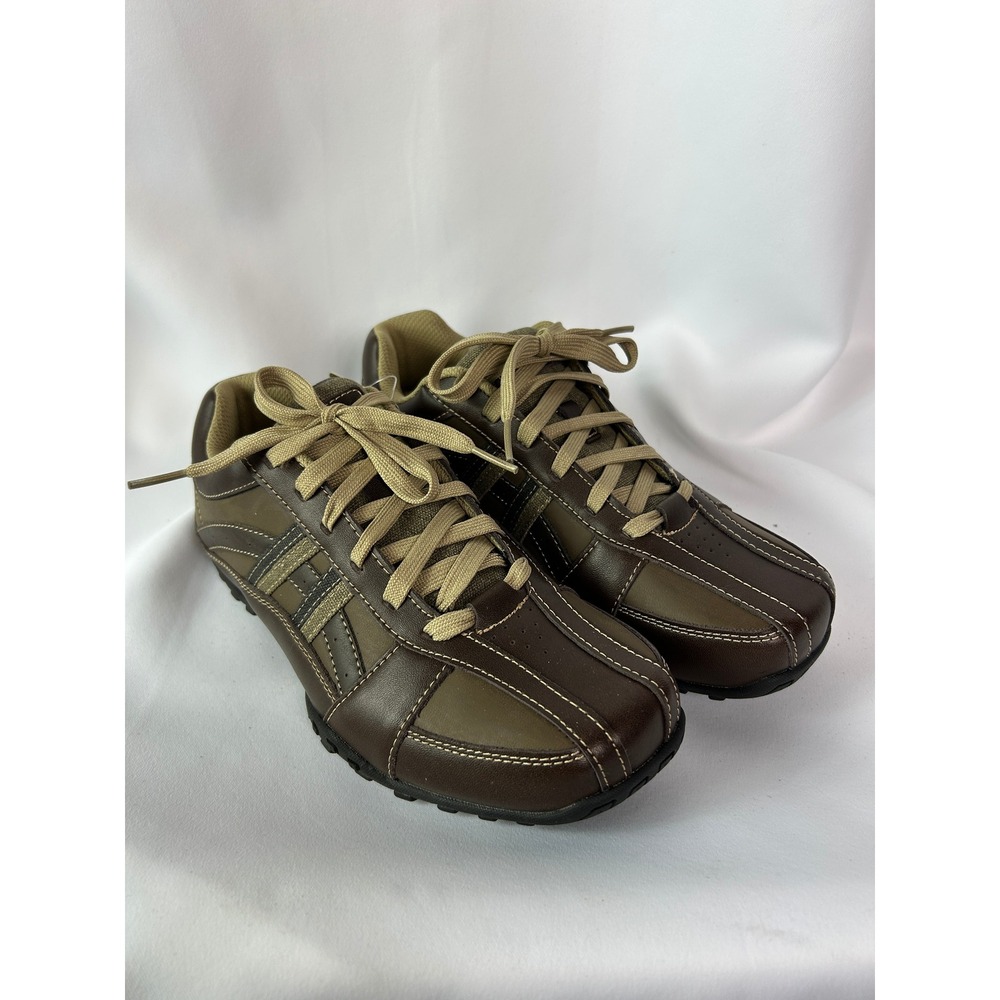Skechers Citywalk Malton Brown Leather Lace Up Casual Sneakers Gorpcore Mens 7